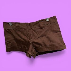 Cute Y2K chocolate brown booty shorts low rise Charlotte Russe USA stretch